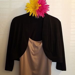 Black 3/4 Sleeve Bolero